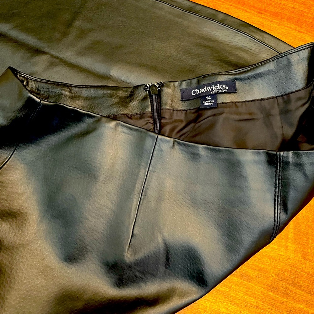 Black leather skirt